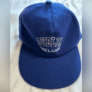 Beechwood‎ Dublin Ireland Embroidery Logo Wool Blend Men’s Navy Cap Adjustable
